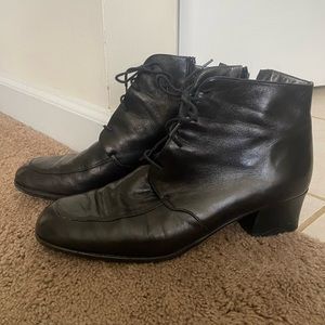 Cole Haan black leather booties